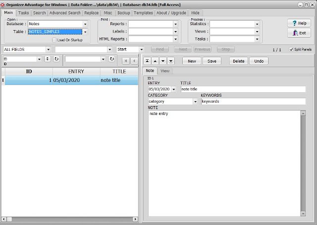 notes software notes tracking simple 3 database