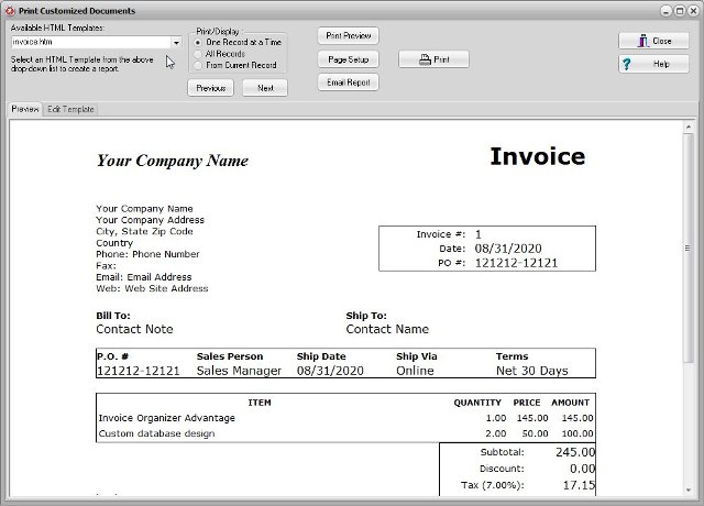 template: purchase order 1 business po form database