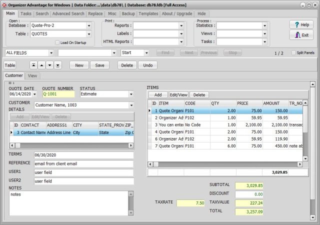 quotation manager 02 business quote database