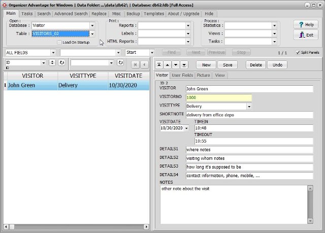 visitor software visitor tracking 2 database