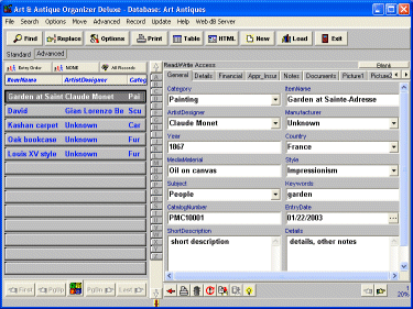 art antiques inventory software