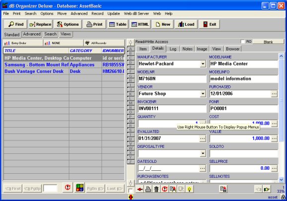 asset database