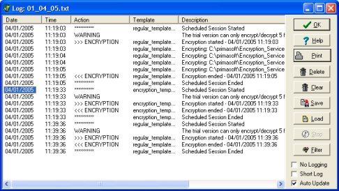 encryption log