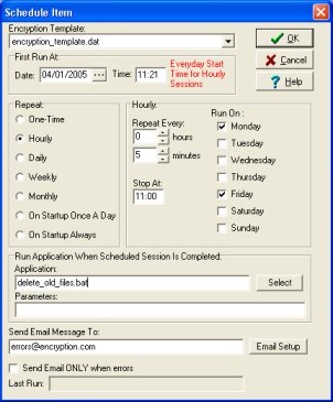 encryption software scheduler