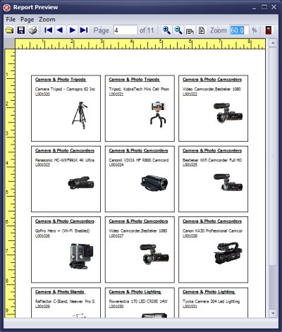Audio visual, media inventory catalog, report sample