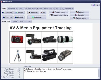 Audio visual, media in and out tracking software for windows
