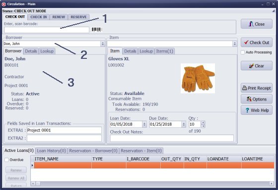 check out consumable items, check out quantity of the item