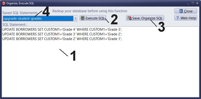 organize sql statements