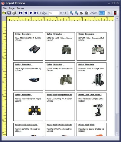 inventory tracking report sample: prison equipment catalog