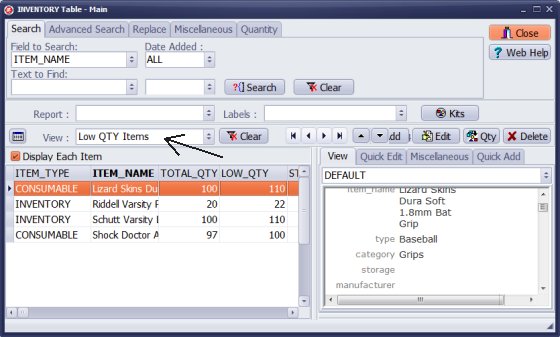 define low quantity query