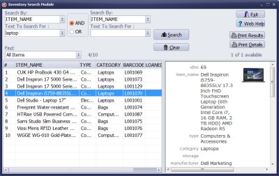 office equipment tracking, employee search