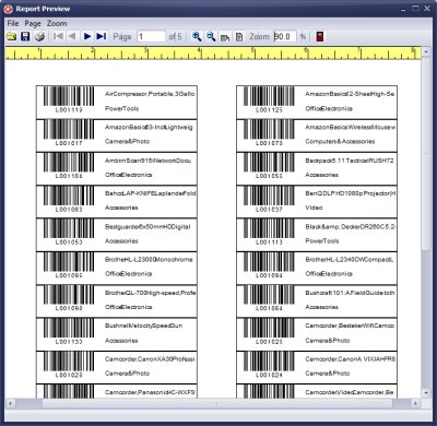 police equipment barcode labels