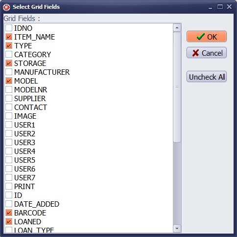 select grid columns