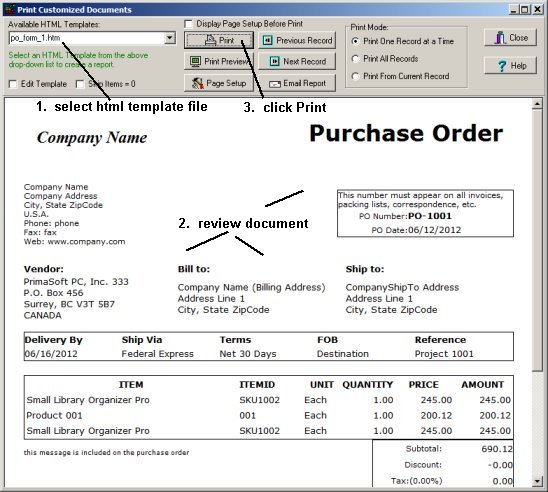 view business document