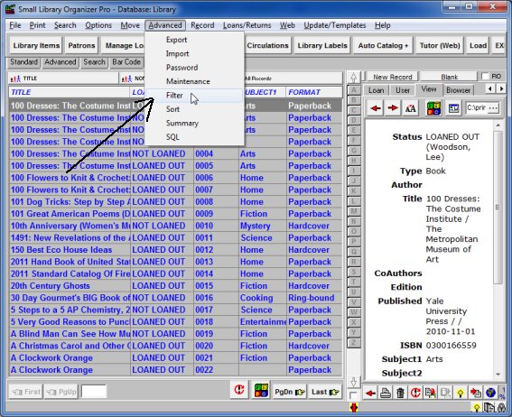 How to access filter functions.