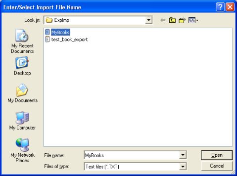 select text file window