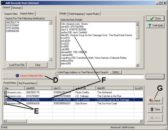 library assistant import results