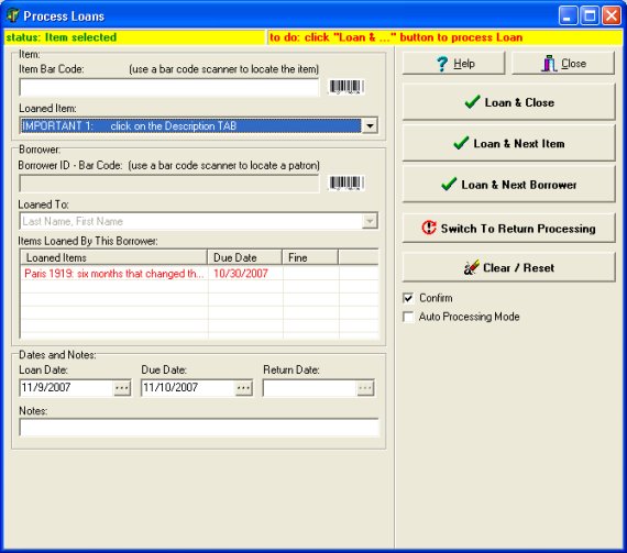 loan return stand-alone application