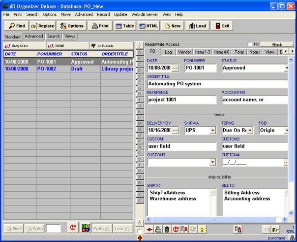 create purchase order