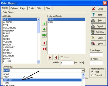 select group by data field