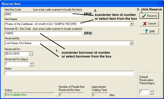 library software, inventory software with reservation