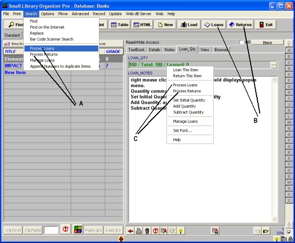 three easy ways to process loan and return transaction