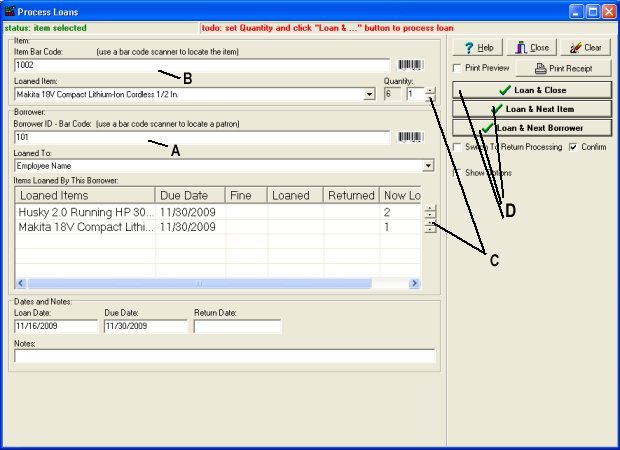 tool tracking barcode check in out