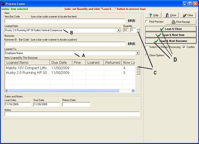 tool tracking manual check in out