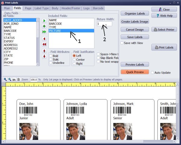 design member id, define picture width