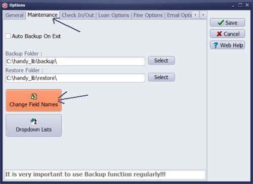 movie library, customize data fields