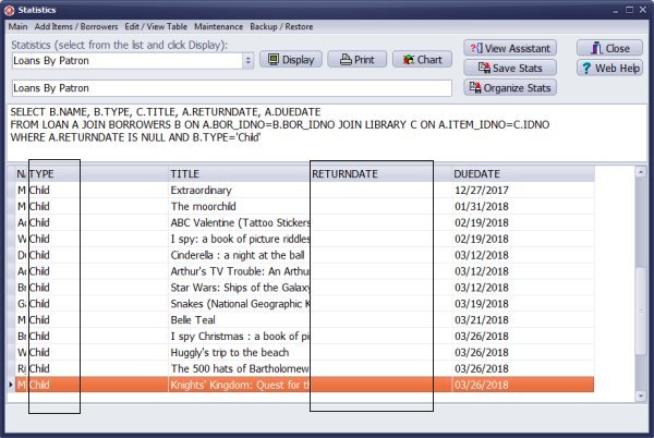 handy library sql sample, join 3 tables, two conditions are added