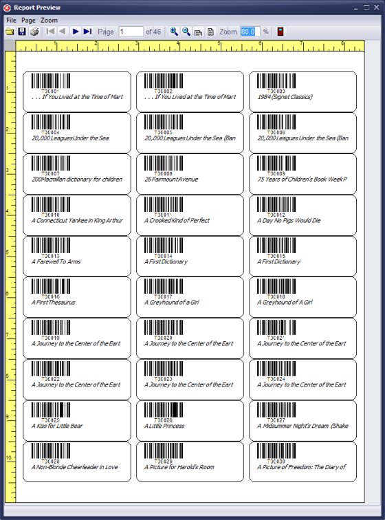 Handy Library Manager Library Label Sample Library Labels 30 Av 5160 Use With Handy Manager I am using genuine avery brand labels; library labels 30 av 5160