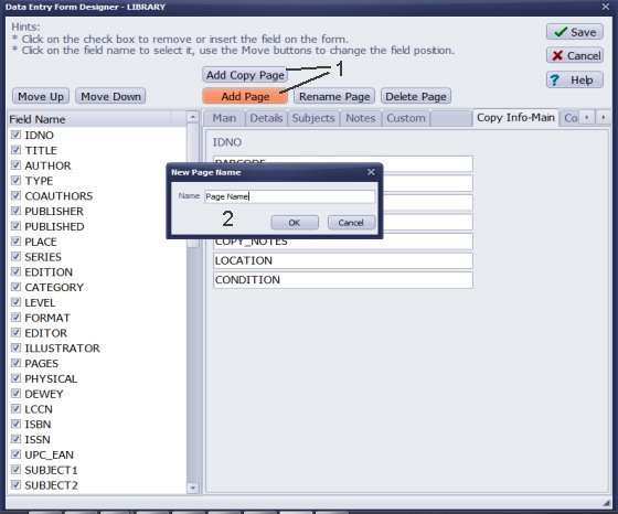 library forms add page