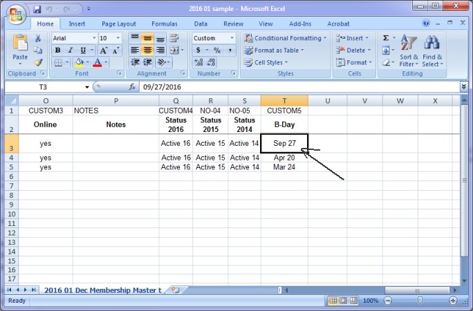 library data, date format