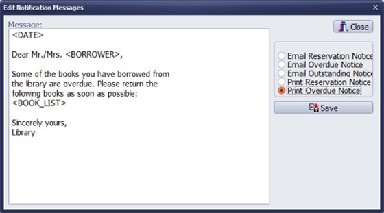 library print overdue notices