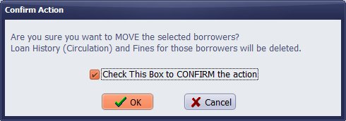 move borrowers, confirm action