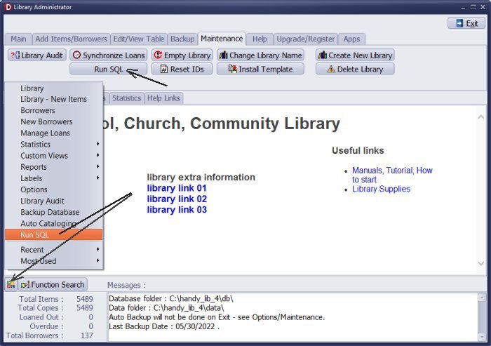 run sql command, how to access