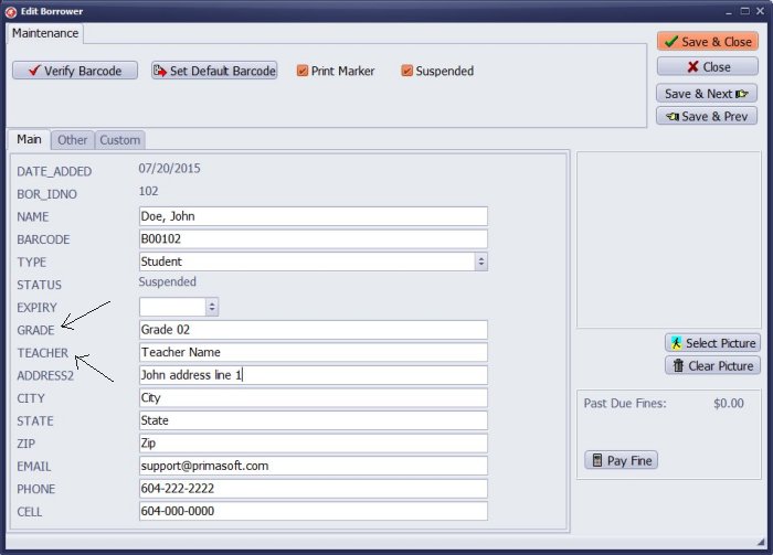 borrower form, review changes