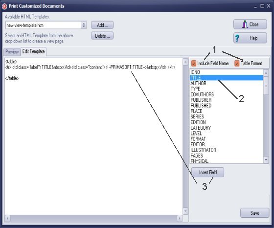 view page insert fields