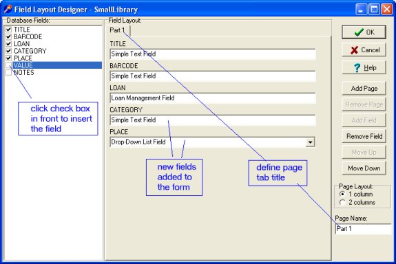 customized tracking software, define layout