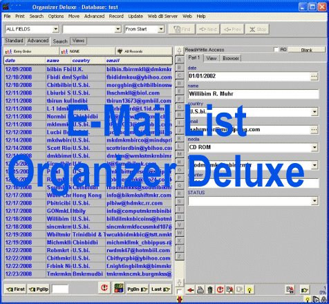EMail List Organizer Deluxe 4.11 full