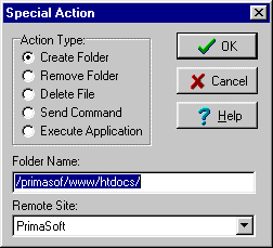 Auto FTP Premium, ftp special actions