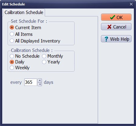 calibration scheduler