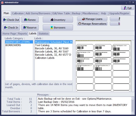 handy inventory predeinfed barcode labels