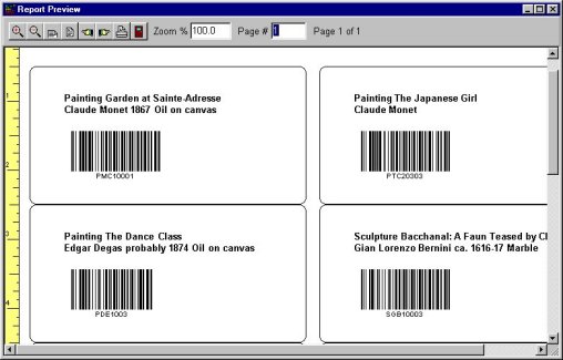 art antiques labels barcodes