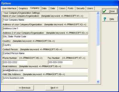 asset, global parameters