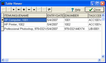 asset table