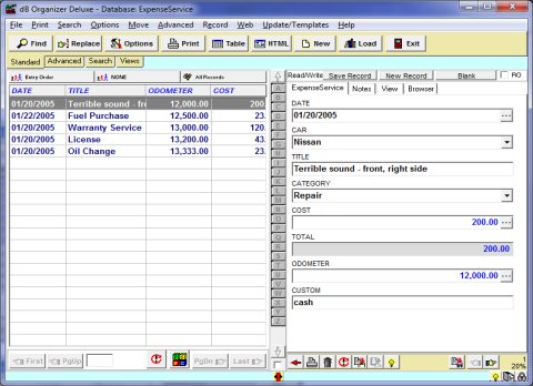 Auto maintenance software solution template