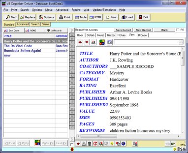 Book, Small Library software 
browser viewer internal