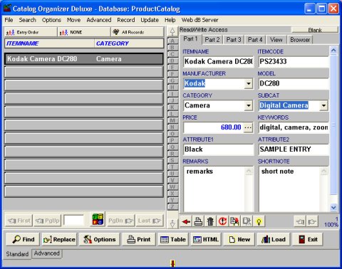 Catalog  software solution template